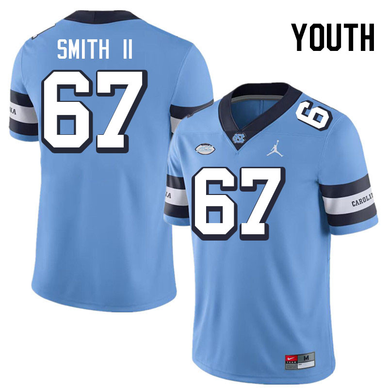 Youth #67 Jason Smith II North Carolina Tar Heels College Football Jerseys Stitched-Throwback